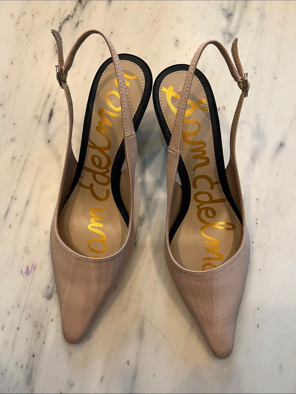 Sam Edelman Blush Slingback Pointed-Toe Heels
